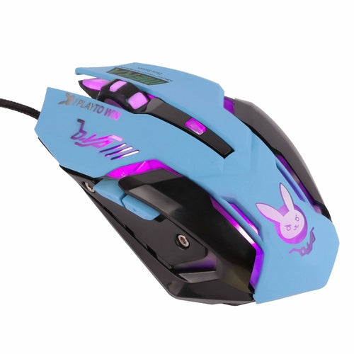 USB Wired 6 Buttons Ergonomic 2400dpi Optical Gaming Mouse